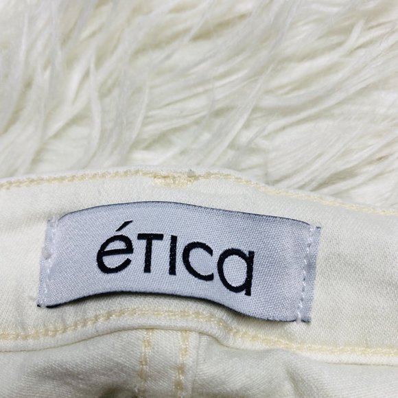ÉTICA Lily Ankle Skinny Jeans Light Wash Cream Women's Size 24 - Picture 10 of 16